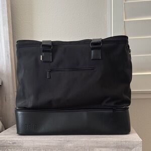 BEIS Black Two-Tone Duffel with Structured Base